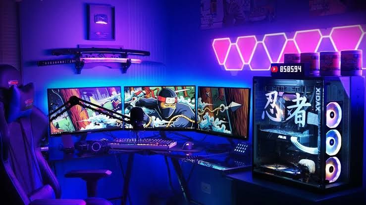 sala gamer estilo nipón