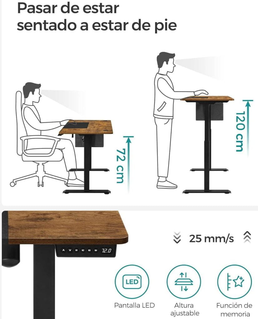 mesa elevable ilustración funciones
