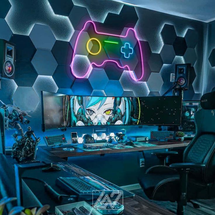 transforma tu habitación en una sala gamer de ensueño