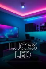 habitación gamer con luces led
