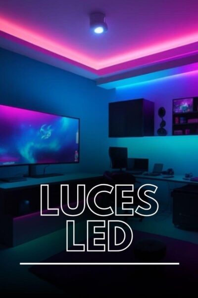 habitación gamer con luces led