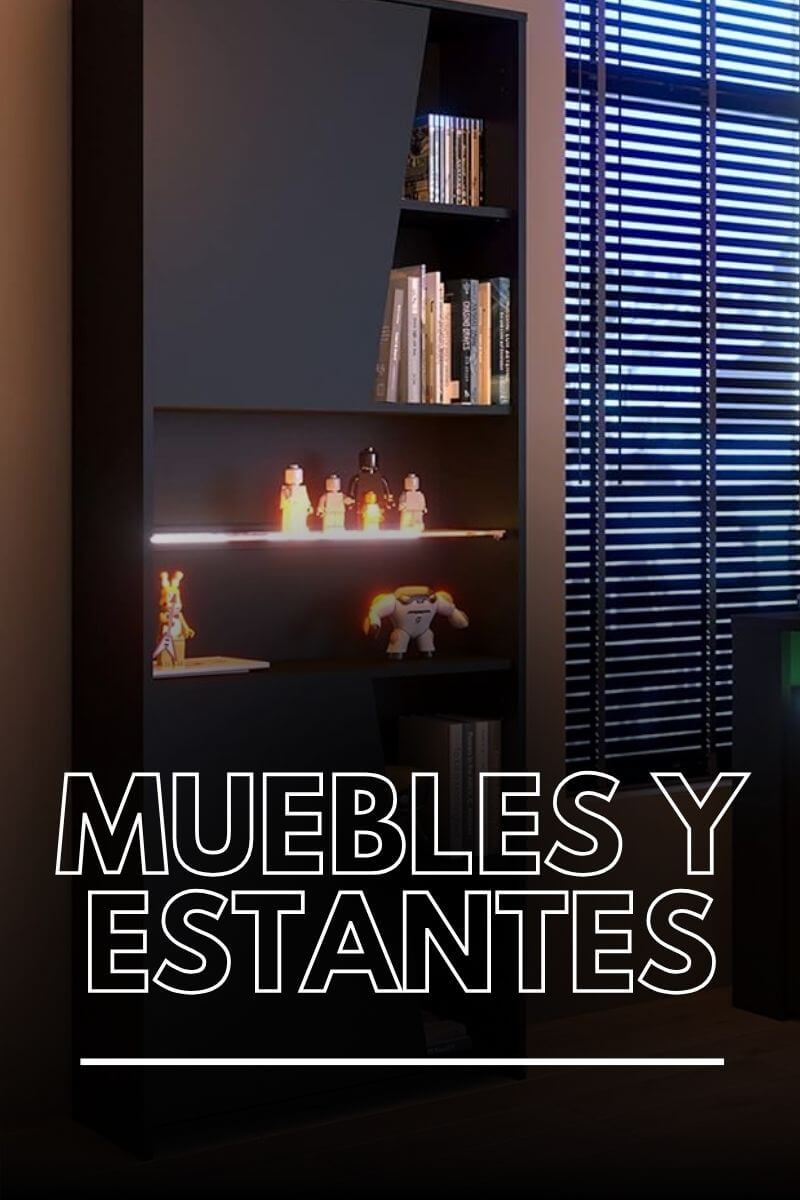 estantes y mobiliario para habitaciones gaming