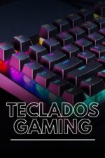 a keyboard with colorful lights