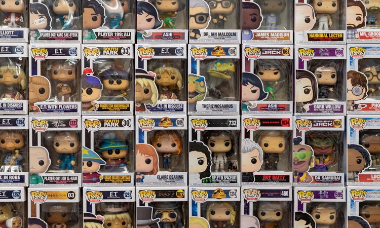 a group of boxes with funkos
